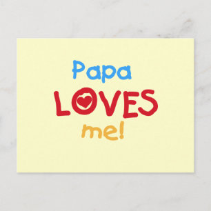 Carte Postale Papa aime mes t-shirts et cadeaux