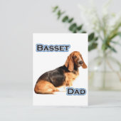 Carte Postale Papa Basset Hound 4 (Debout devant)