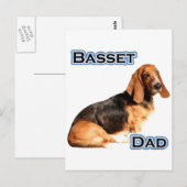 Carte Postale Papa Basset Hound 4 (Devant / Derrière)