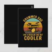 Carte Postale Papa Batteur Comme Un Père Régulier Mais Glacière (Devant / Derrière)