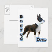 Carte Postale Papa Boston Terrier 4 (Devant / Derrière)