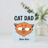 Carte Postale "PAPA CHAT" Señor Gato Moustache Chat (Debout devant)