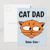 Carte Postale "PAPA CHAT" Señor Gato Moustache Chat (Devant / Derrière)