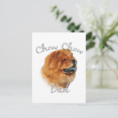 Carte Postale Papa Chow Chow 2 (Debout devant)