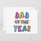 Carte Postale Papa de l'année (Devant / Derrière)