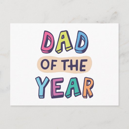 Carte Postale Papa de l'année (Devant)