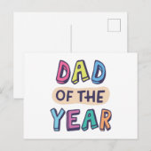 Carte Postale Papa de l'année (Devant / Derrière)