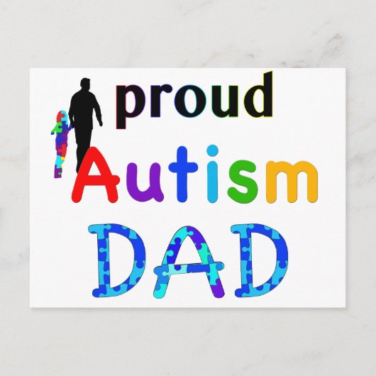 Carte Postale Papa de l'autisme fier (Devant)