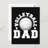 Carte Postale Papa de Volleyball École Ancienne Élégante (Devant / Derrière)