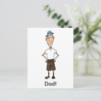 Carte Postale Papa Dessin Animé