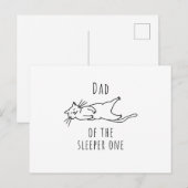 Carte Postale Papa Du Sleeper Un Chat Dit : (Devant / Derrière)