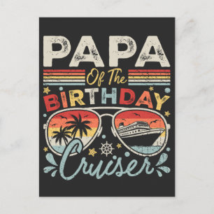 Carte Postale Papa du Vacances du Croiseur d'Anniversaire