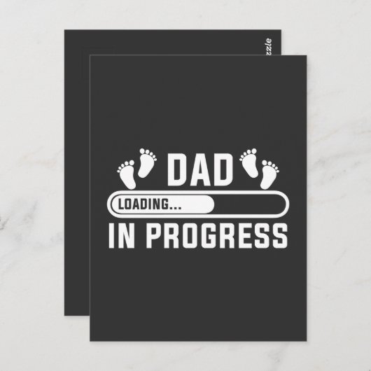 Carte Postale papa en cours Première fois drôle papa (Devant / Derrière)