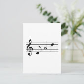 Carte Postale Papa épelé dans Music Notes (Debout devant)