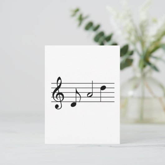 Carte Postale Papa épelé dans Music Notes (Debout devant)