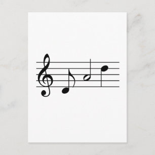 Carte Postale Papa épelé dans Music Notes