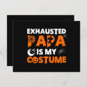 Carte Postale papa épuisé est mon costume (Devant / Derrière)