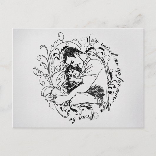 Carte Postale Papa et fille (Devant)