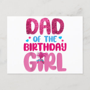 Carte Postale Papa et maman anniversaire fille famille ensemble