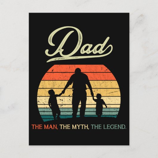 Carte Postale Papa Fils Dit Père Day Père (Devant)