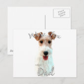 Carte Postale Papa Fox Terrier à poil dur 2 (Devant / Derrière)