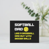Carte Postale Papa joueur de softball humour (Debout devant)