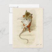 Carte Postale Papa Mouse Lecture Journal (Devant / Derrière)