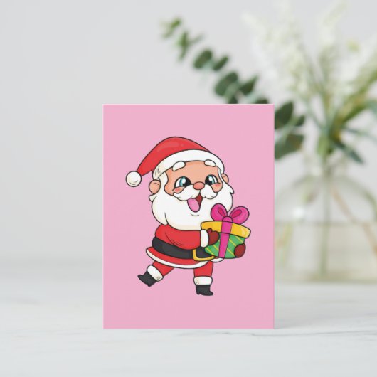 Carte Postale Papa noel (Debout devant)