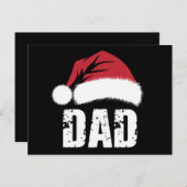 Carte Postale Papa Père Noël Famille de Noël Correspondant Pyjam (Devant / Derrière)