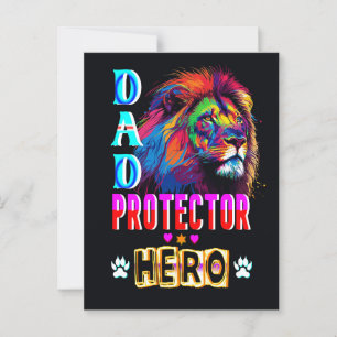 Carte Postale Papa Protecteur Héros