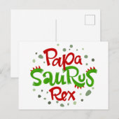 Carte Postale Papa Saurus Rex Graphic (Devant / Derrière)