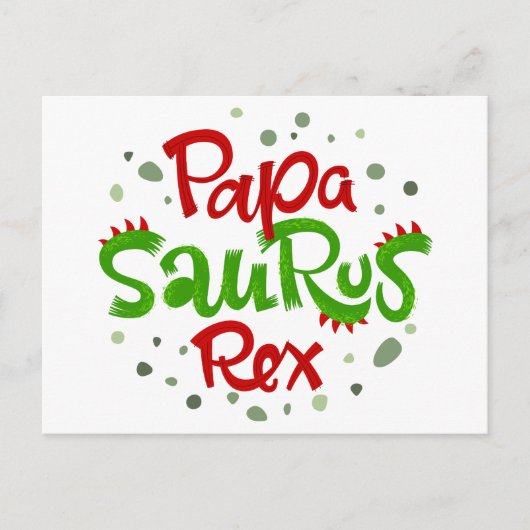 Carte Postale Papa Saurus Rex Graphic (Devant)