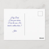 Carte Postale Papa Son Bonding Photo Fête des pères Citation Bea (Dos)