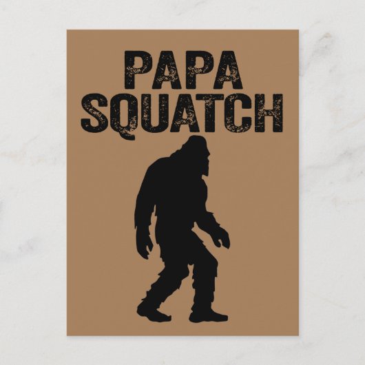 Carte Postale Papa Squatch Funny Bigfoot - Cadeau Fête des pères (Devant)