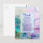 Carte Postale Papa, Tu T'Es Tenu À Côté De Moi - Sympathie (Devant / Derrière)