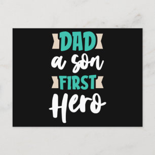 Carte Postale Papa un fils Premier héros