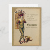 Carte Postale Papageno Zauberflöte Flûte magique CC0839 Mozart (Devant / Derrière)