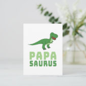 Carte Postale Papasaurus Dinosaur Tyrannosaurus Rex Fête des Pèr (Debout devant)