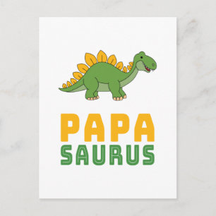 Carte Postale Papasaurus dinosaure stégosaure fête des pères