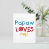 Carte Postale Papaw Loves Me T-shirts et cadeaux (Debout devant)