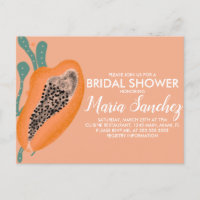Papaye Fruits Tropicaux Abstraits Baby Shower