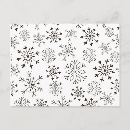 Carte Postale Papel de regalo de Navidad en blanco y negro (Devant)