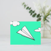 Carte Postale Paper Airplane in the Sky (Debout devant)