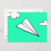 Carte Postale Paper Airplane in the Sky (Devant / Derrière)