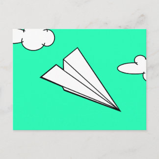 Carte Postale Paper Airplane in the Sky