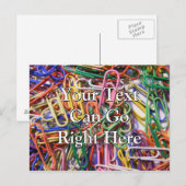Carte postale Paperclips colorés (Devant / Derrière)