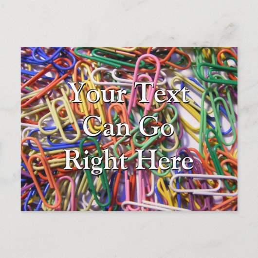 Carte postale Paperclips colorés (Devant)