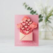 Carte Postale Papercut Hearts La Saint Valentin (Debout devant)