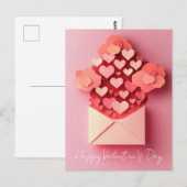 Carte Postale Papercut Hearts La Saint Valentin (Devant / Derrière)