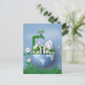 Carte Postale Papercut Jour des terres Conservation Faucet & Vil (Debout devant)